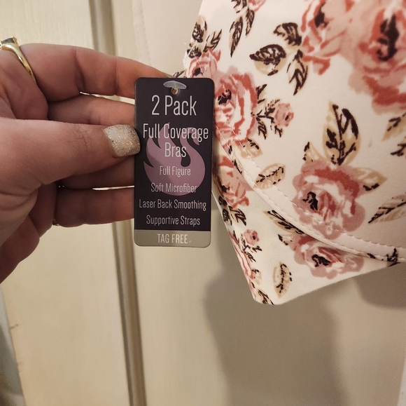 NWT Gloria Vanderbilt 2 pack floral bra set 38D - Picture 3 of 8